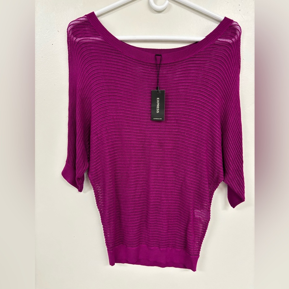 Brand new express marled mesh dolman sweater